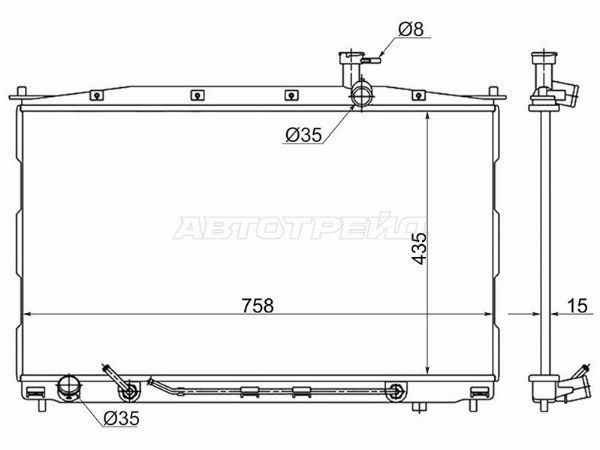 Радиатор Hyundai Santa fe