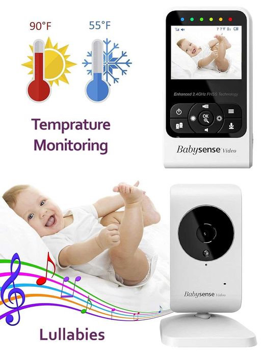 Бебефон с камера и Монитор за дишане Babysense V24R (Комплект 2в1)