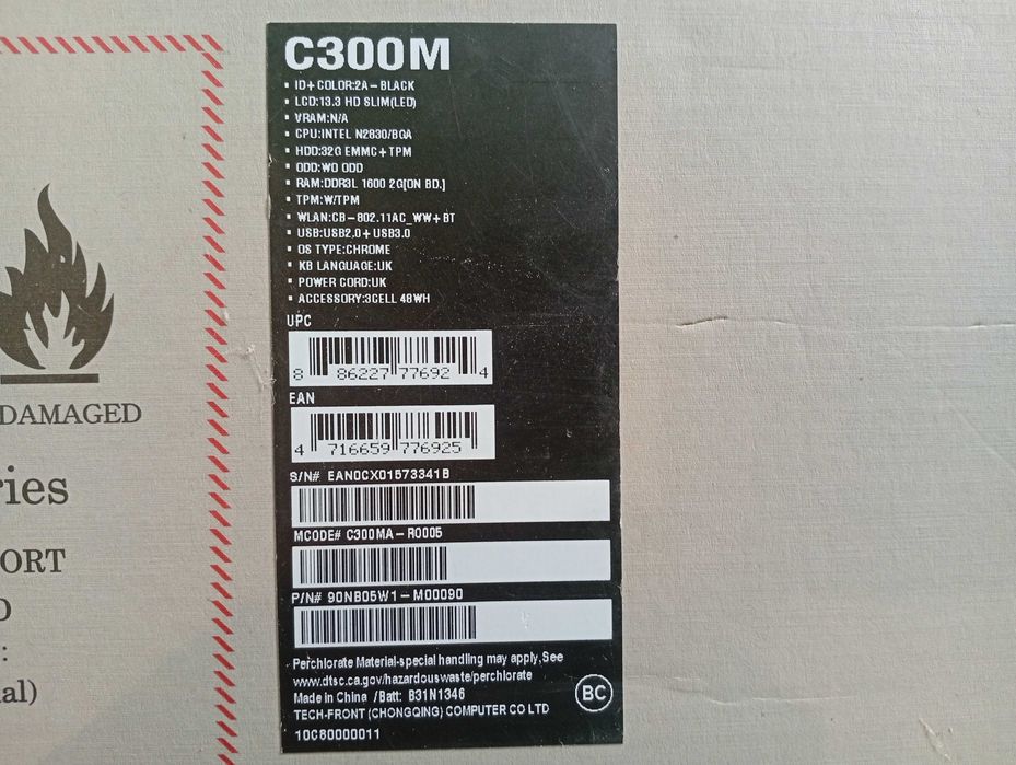 Лаптоп,Asus Chromebook C300M,13,3инча