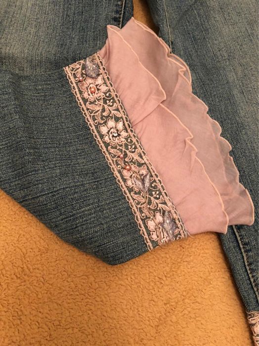 Джинсы бриджи 44