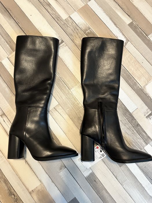 Cizme negre piele Zara noi
