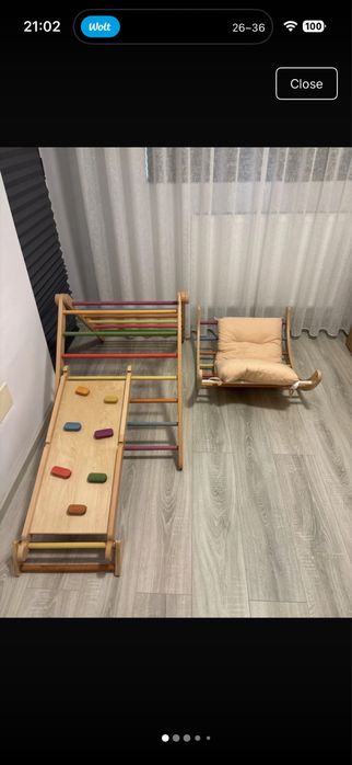 Turn Pikler din 4 piese + pernă arc