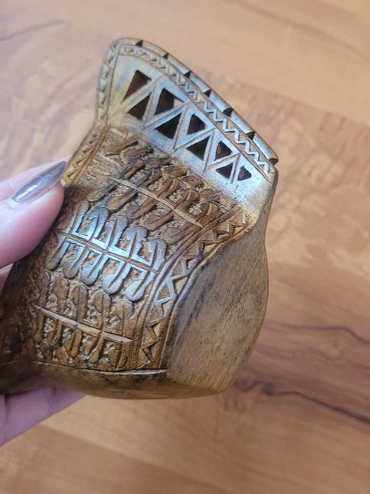 Винтидж дървена чаша, тиково дърво