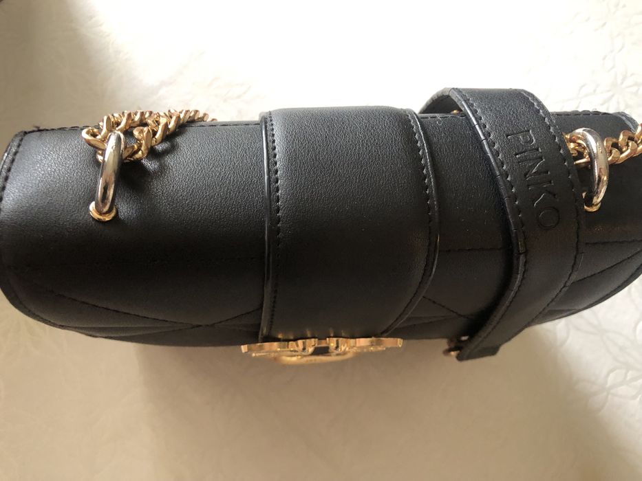 Чанта pinko невероятнив бяло и пепел от рози,черно синьо и циклсмено