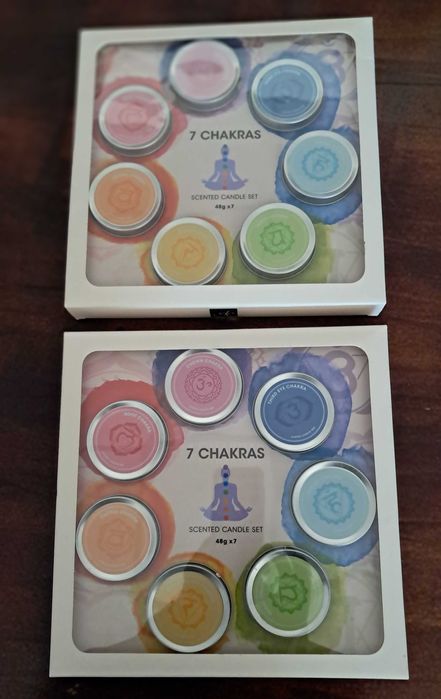 7 Чакри ароматни свещи – комплект (7 бр.)