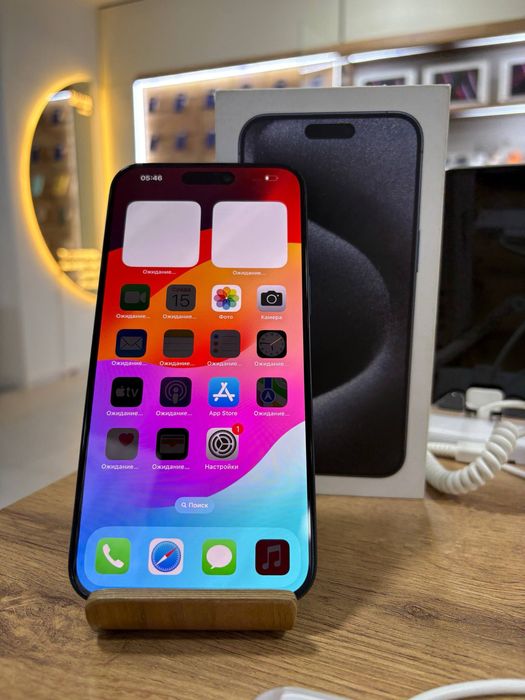 Айфон15ПроМакс•256гб/88%көктитан