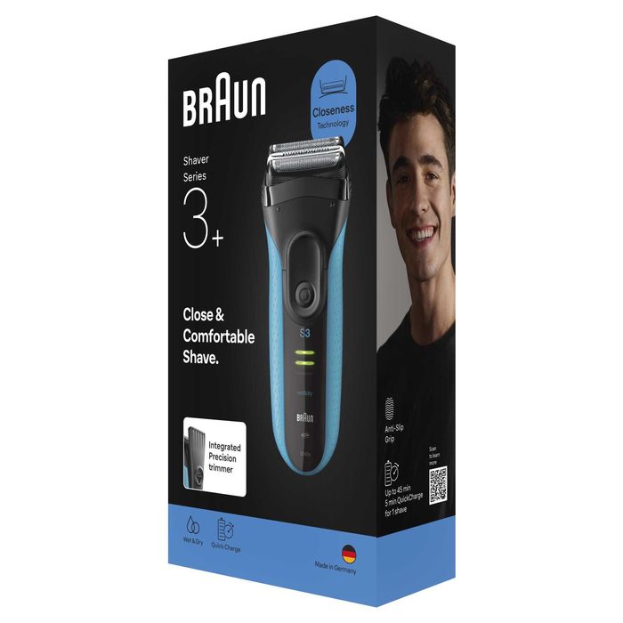 Aparat electric de ras Braun Seria 3+ 3040S, 3 Lame Flexibile