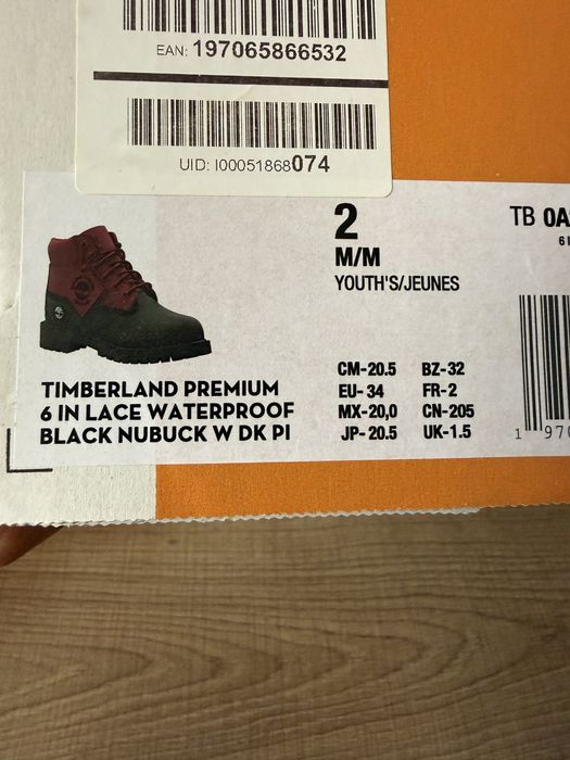 Боти момиче Timberland 34 размер