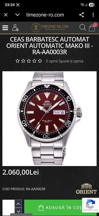 Vand ceas TISSOT Couturier Chronograph Swiss Made si un Orient automatic Mako III.