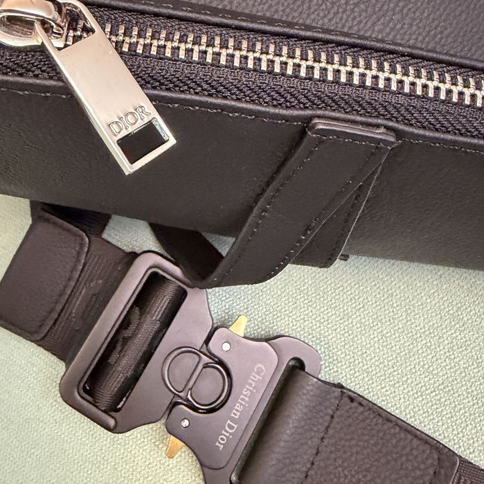 Men’s Saddle Bag - Black Grained Calfskin