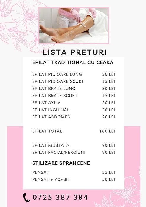 Epilare traditionala  Epilare cu ceara Pensat Stilizat Sprancene