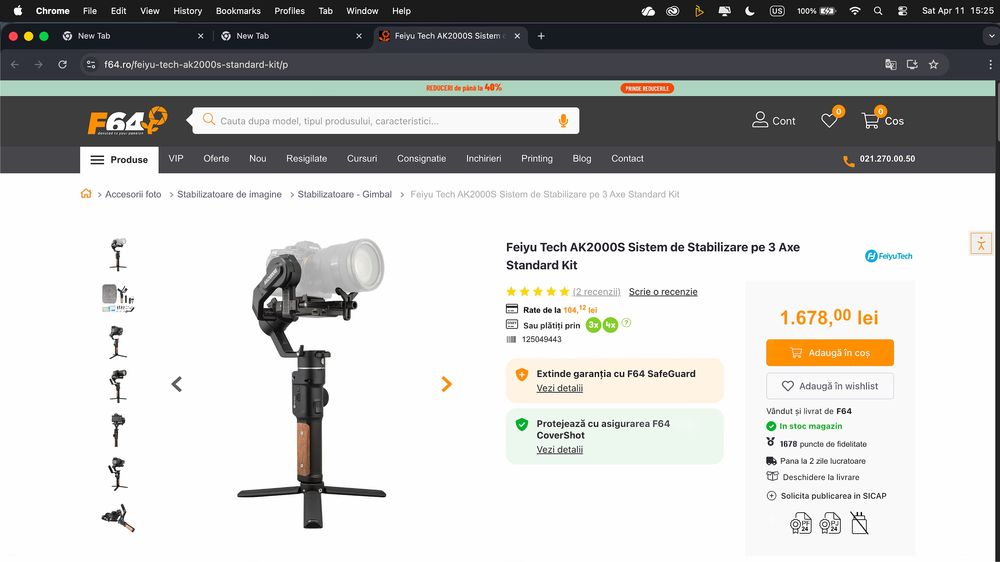 Stabilizator camera / Gimbal Feiyutech AK2000s
