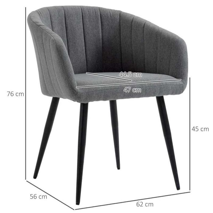 Set 2 Scaune capitonate , cafea , HOMCOM x3