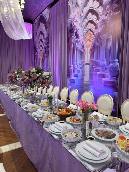 Prokat chini idishlar va stol stullar