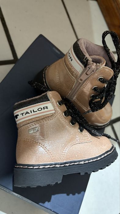 Детски зимни боти розов лак с брокат Tom Tailor