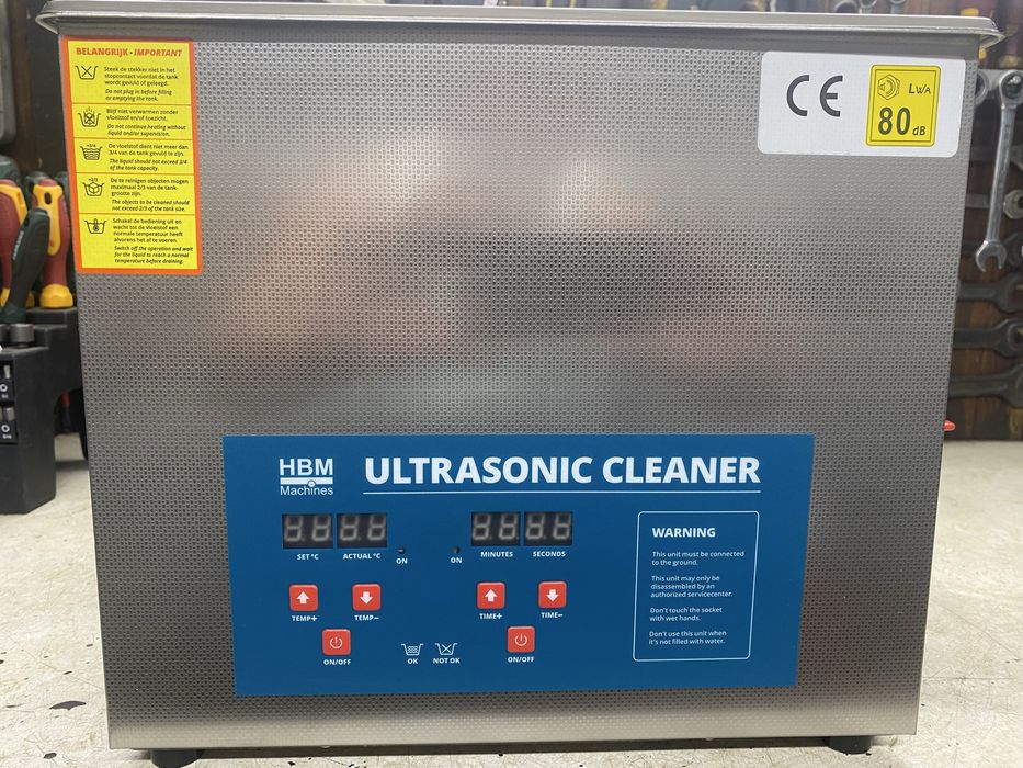 Професионална ултразвукова вана HBM 10L 240W с подгряване + препарат
