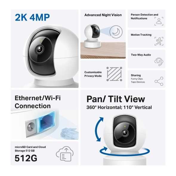 Wi-Fi Camera - TP-Link Tapo C222 4MP 2K
