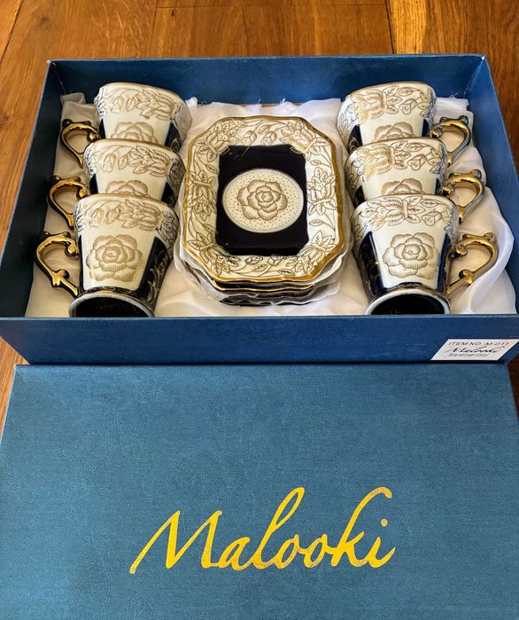 Set 6 cesti de cafea  6 si farfurioare , Malooki
