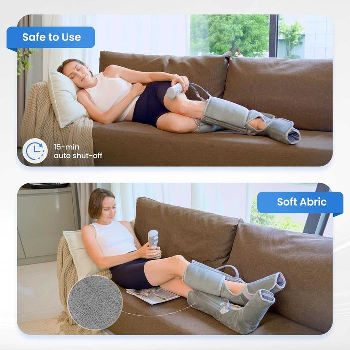 Масажор за крака COMFIER с топлина и компресия, 3 интензитета, 2 режима