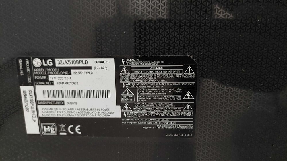 Televizor LG 32LK510BPLD ecran spart