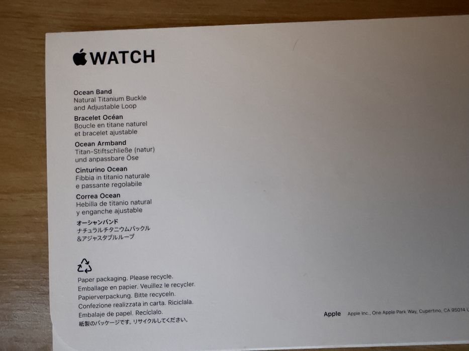 Ocean Band Apple Watch ultra 1 /2/3/4 Natural Titanium Buckle