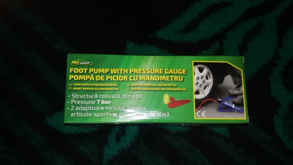 Pompa de picior cu manometru