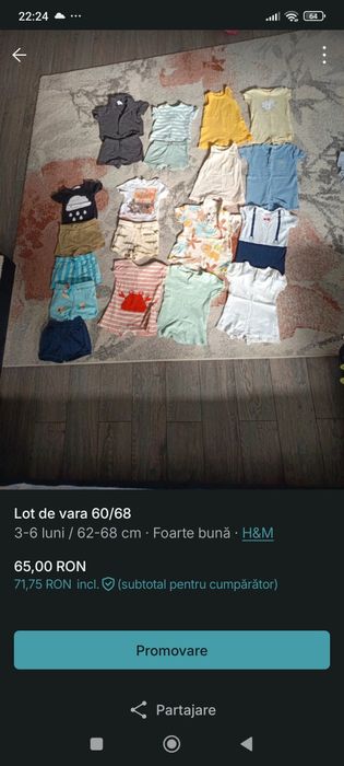 Set vara 80/86 impecabile