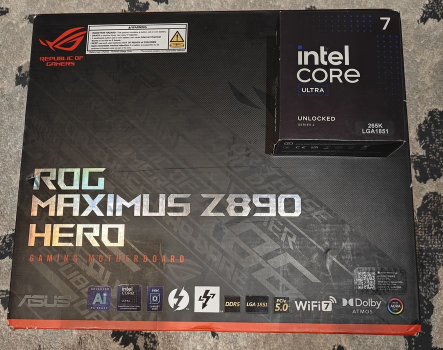 Core Ultra 7 265k + Asus ROG Maximus Z890 Hero