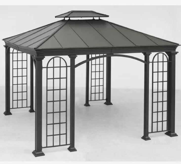 Besedka  naves reshotka perila ograjdeniya бесдка метал конструкция