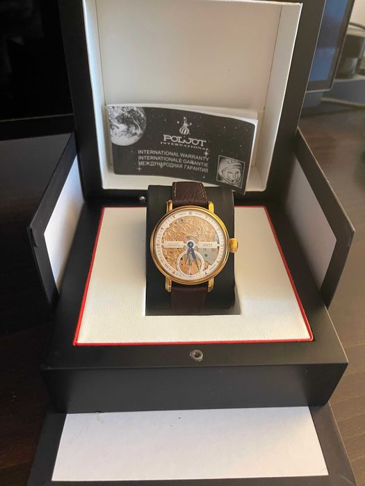 Ръчен часовник Poljot, Розово злато, механичен