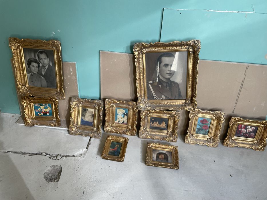 Rame tablou lemn cu ipsos vechi