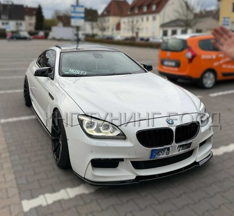 Преден лип спойлер за бмв ф06 ф13 м тех / bmw f06 f13 m tech lip spoiler / добавка за предна броня / нож