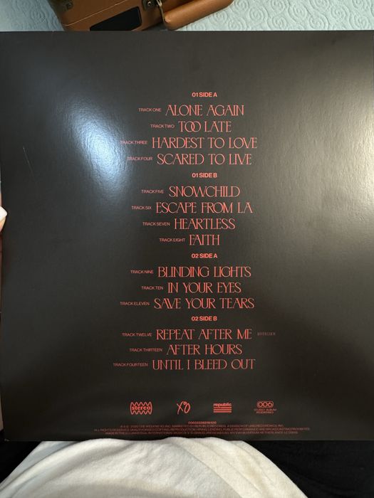 Виниловый альбом The Weeknd-After hours (2LP)