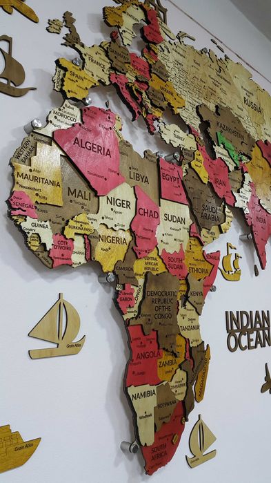 3D Yog‘och Dunyo Xaritalari, 3d karta mira, 3д карта мира