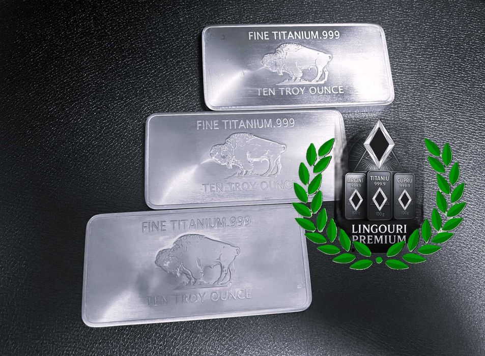 Moneda Monede | Lingouri Titaniu Titanium | Biblo Buffalo USA 10oz/311g .999 *19%sub.EURODATA
