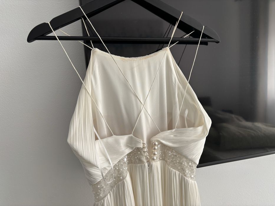 Vand rochie de mireasa 100% matase marimea XS/ S