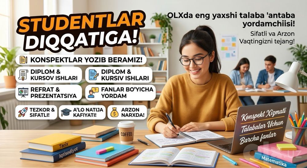 Talabalar uchun konspekt va print xizmatlar