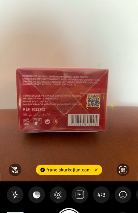 Parfum Baccarat Rouge 540