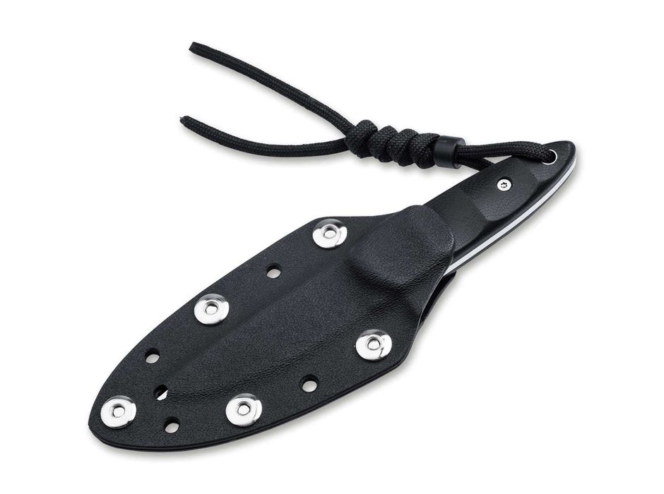 Cutit Boker Plus Pollywog , maner G10 negru, lama otel Nitro-V, husa Kydex