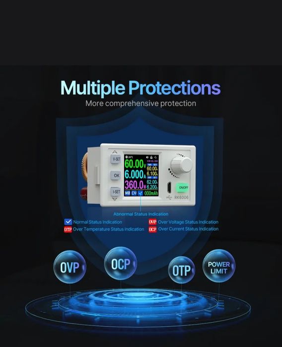 Регулируемый понижающий преобразователь постоянного тока RD RK6006