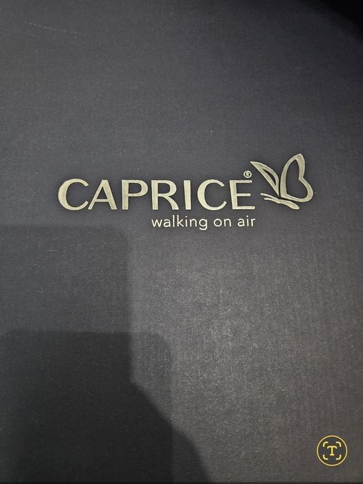 Ботуши Caprice 37 черни кожа и велур