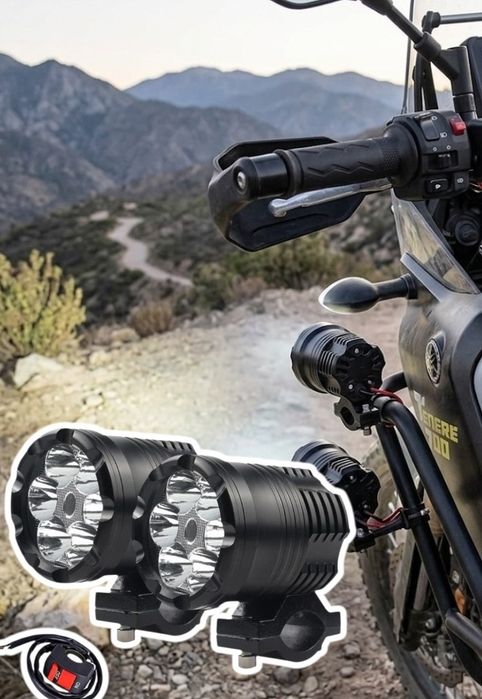 Комплект Халогени за мотор, Диодни светлини за мотоциклет, 6 SMD, LE