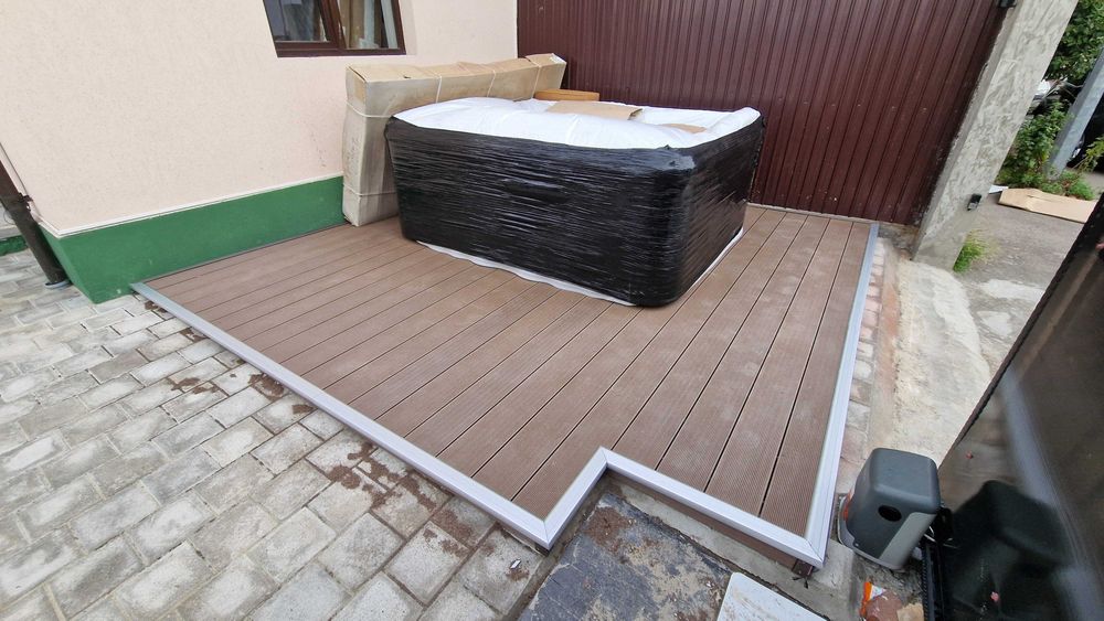 Pardoseala deck WPC, terasa instalare & garantie