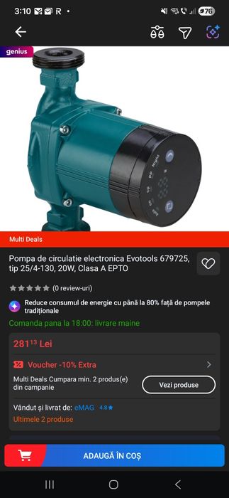 Sistem panou solar nepresurizat GOBE 300L nou sigilat + Pompa Evotools