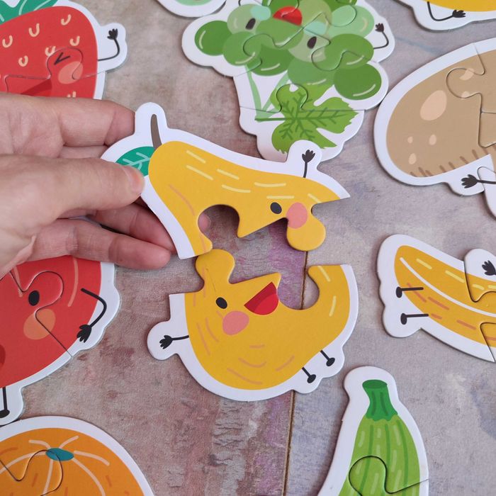 Лот от 3 пъзела 1-2 г Пепа Коли плодове