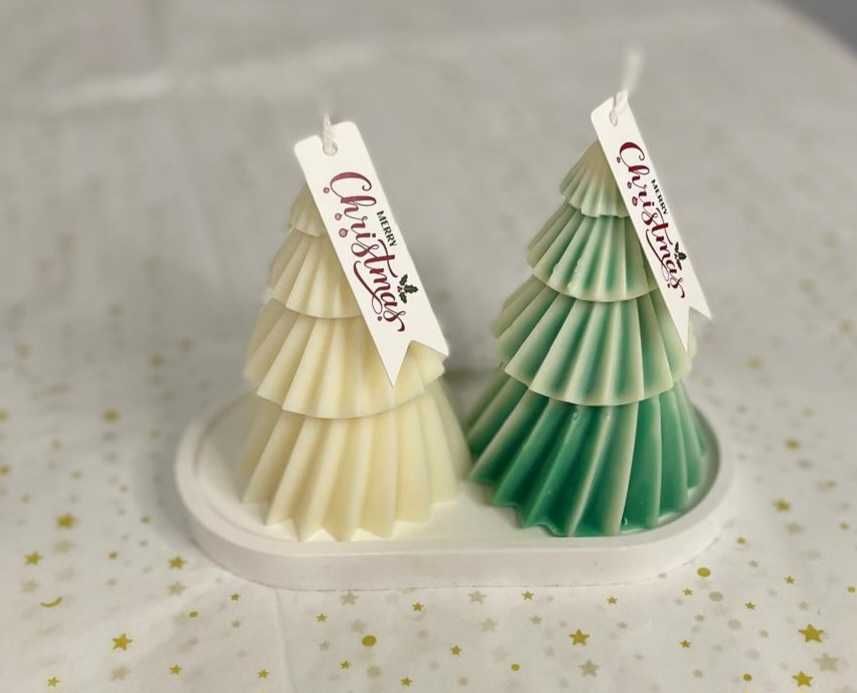 Lumanari parfumate de Craciun din ceara naturala de soia