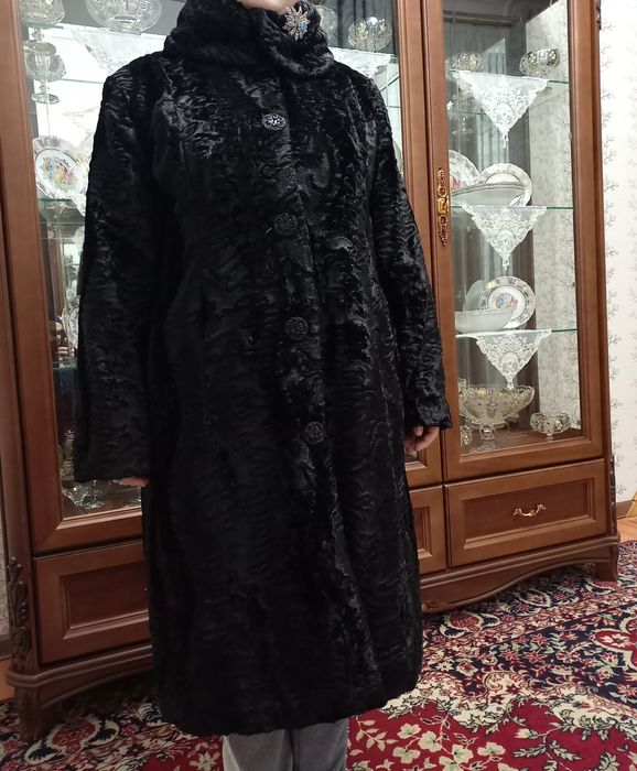 Шуба  искусственная каракуль