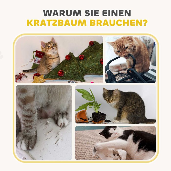Драскалка PawHut, височина 79 см, Ø45 см, триетажна котешка бъчва със сизалово въже