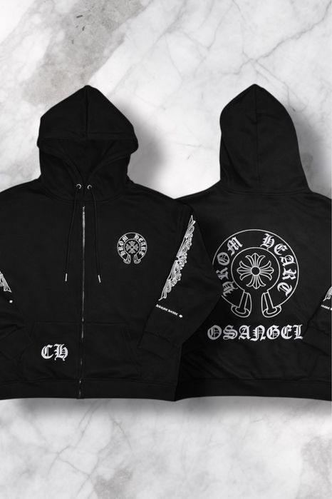 Chrome Hearts Zipper Alb/Negru-Marimea M