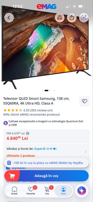 Televizor pentru piese